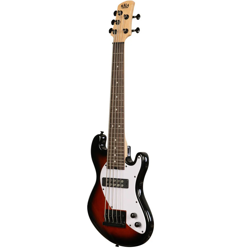 Kala UBASS-SB5-TB-FS Solid Body UBASS, 5-String, Fretted, Tobacco Burst - Image 2