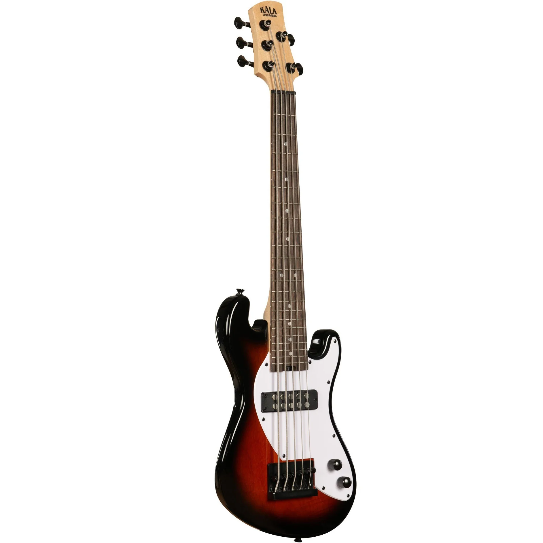 Kala UBASS-SB5-TB-FS Solid Body UBASS, 5-String, Fretted, Tobacco Burst - Image 4