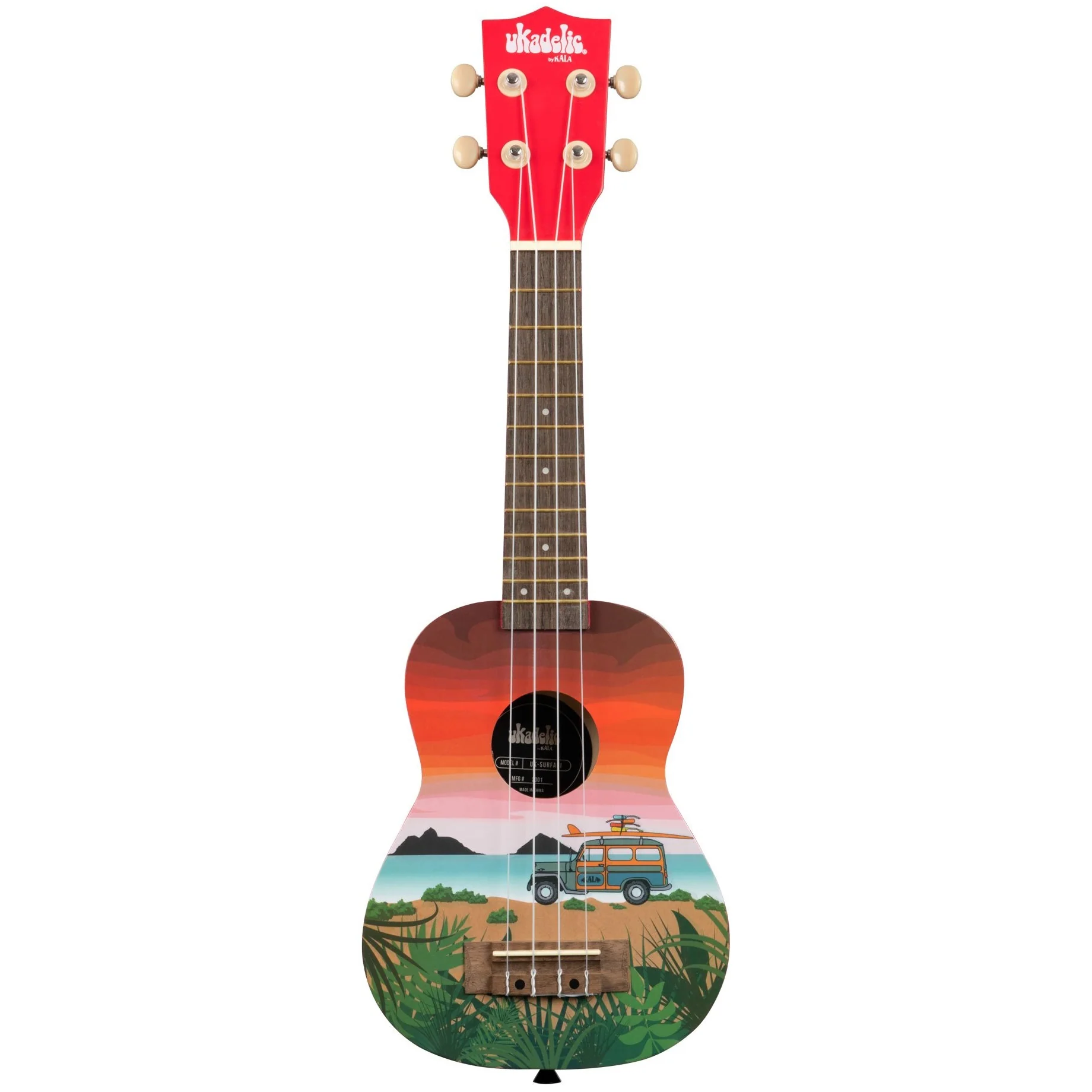 Kala UK-SURFARI Ukadelic Soprano Ukulele, Surfari Graphic
