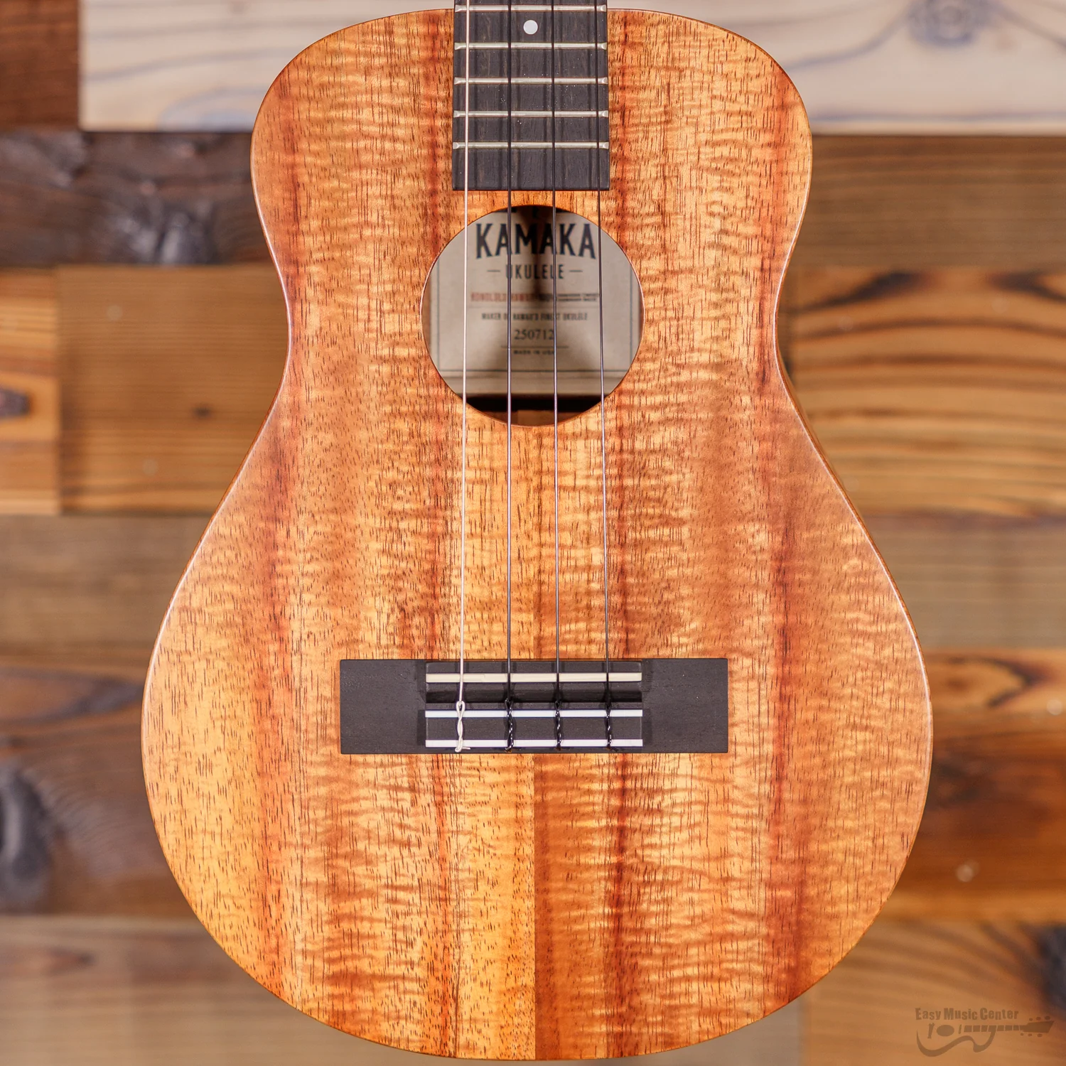 Kamaka HB-3FE Hawaiian Handmade Koa Tenor Bell Shape Ukulele (#250712) - Image 3