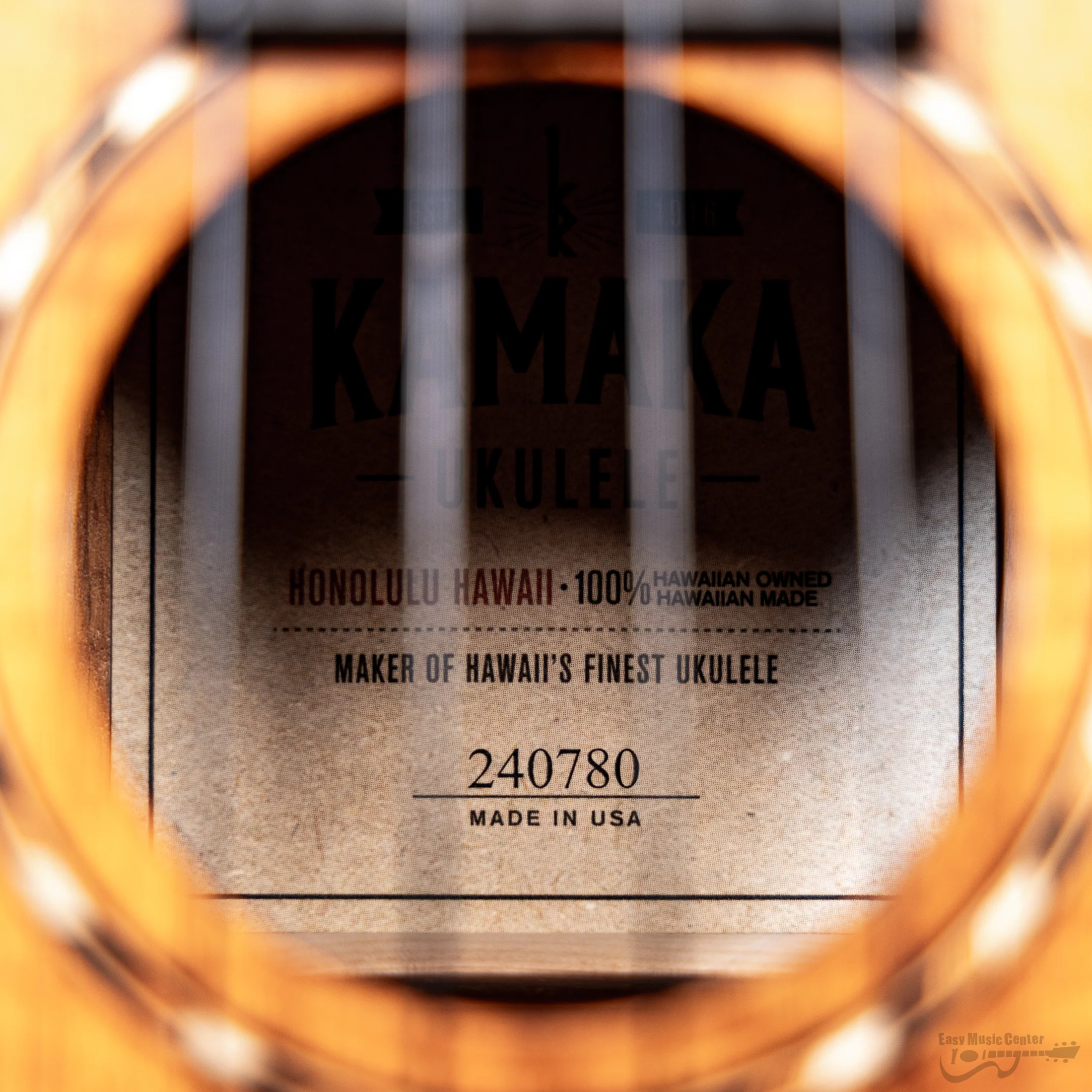 Kamaka HF-2DI Slotted Deluxe Koa Concert Ukulele (#240780) - Image 11