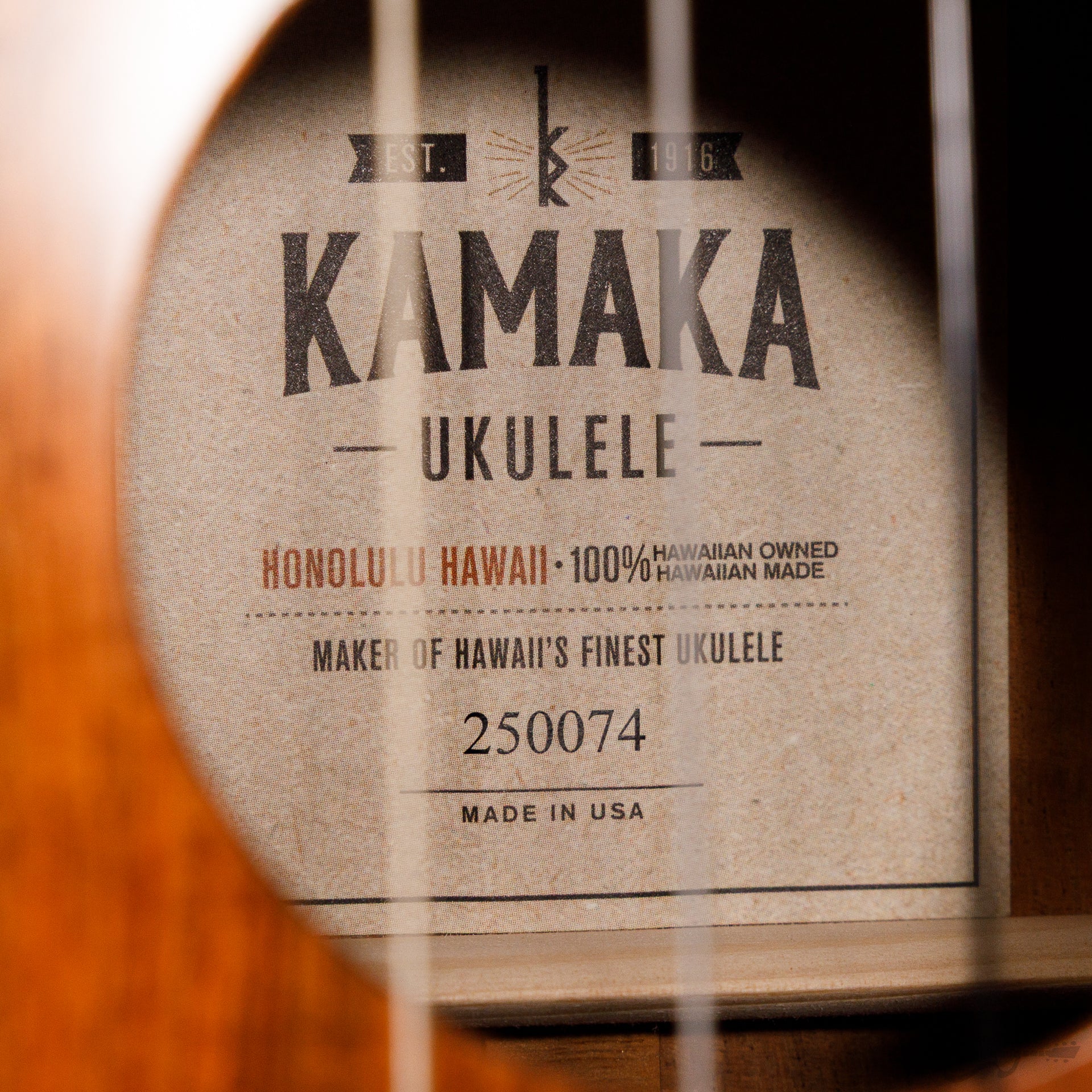 Kamaka HF4 Koa Baritone Ukulele (#250074) - Image 13