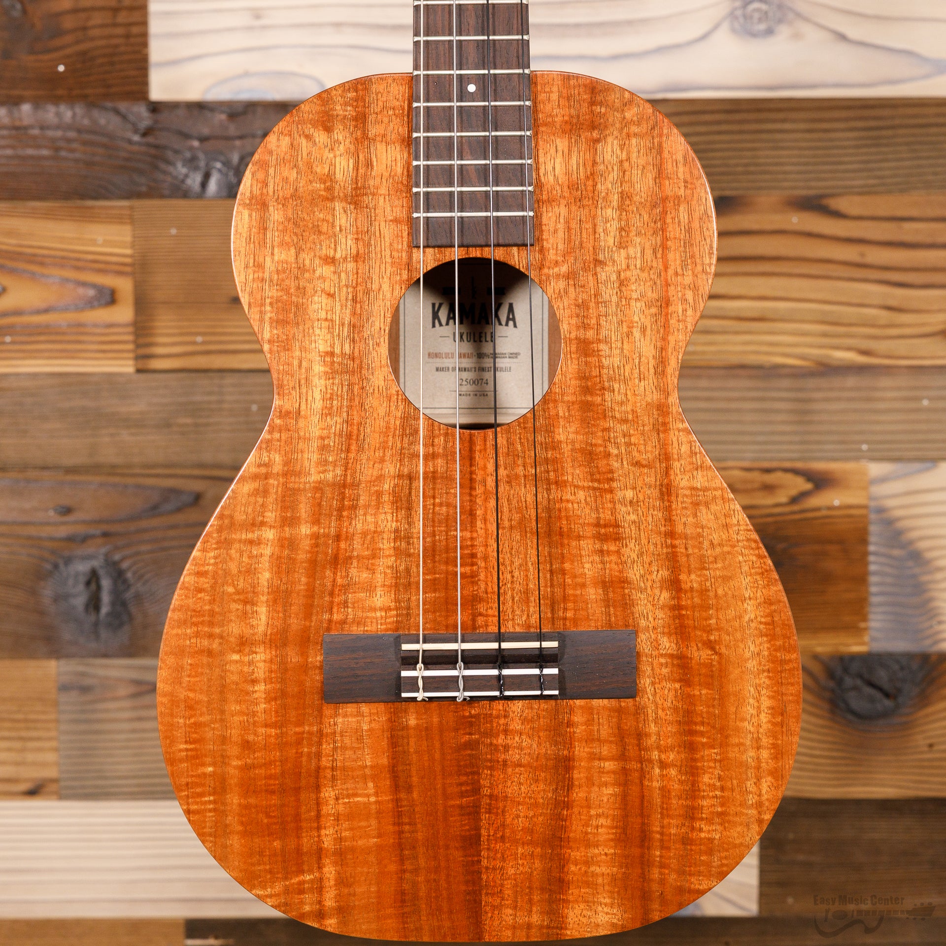 Kamaka HF4 Koa Baritone Ukulele (#250074) - Image 3