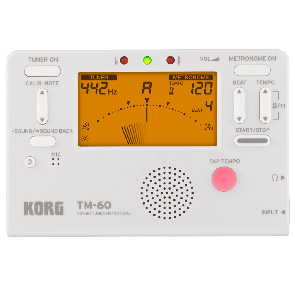 Korg TM60WH Combo Tuner Metronome, White
