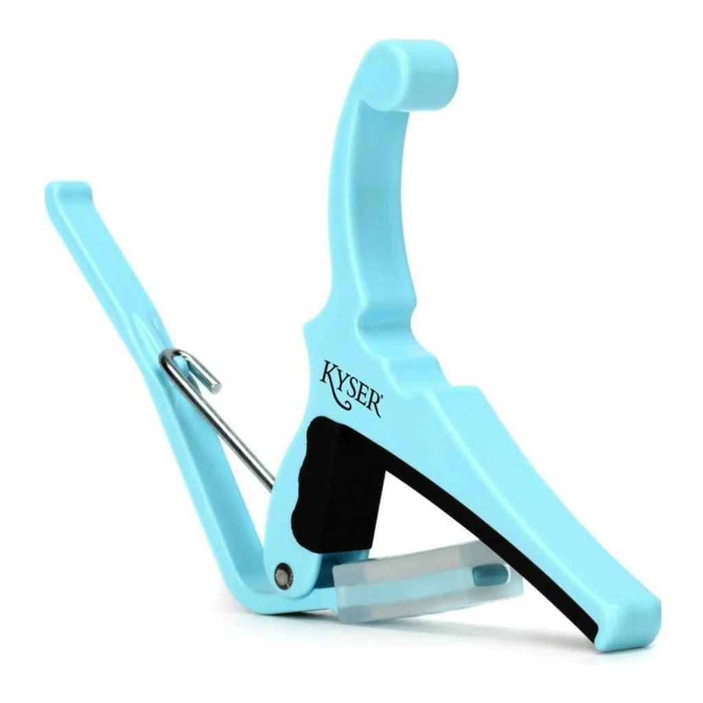Kyser KGEFDBA Fender Quick-Change Capo For Electric Guitars, Daphne Blue - Image 2