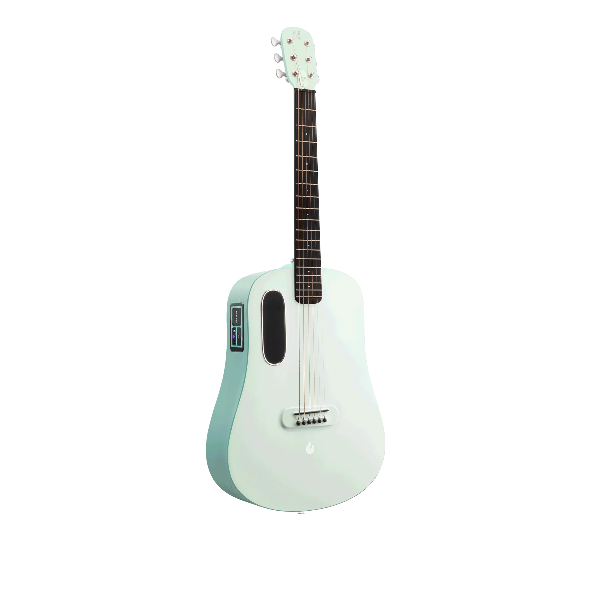 Lava Music BLUE-LAVA-GREEN Blue Lava Touch 36" HPL Acoustic-Electric Smart Guitar w/ AirFlow Bag, Aqua/Mint Green - Image 2