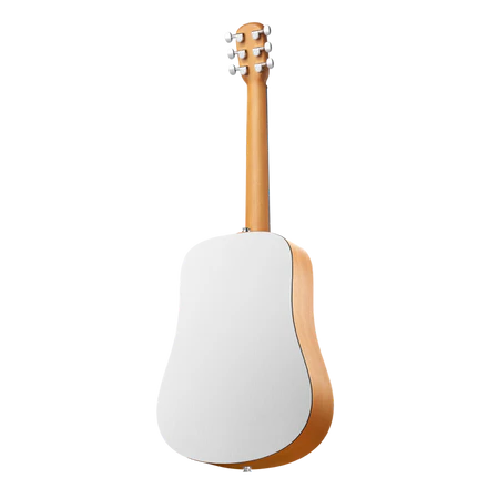 Lava Music BLUE-LAVA-ORIG Blue Lava Original 36" HPL Acoustic Guitar w/ Lite Bag, Frost White/Walnut - Image 2