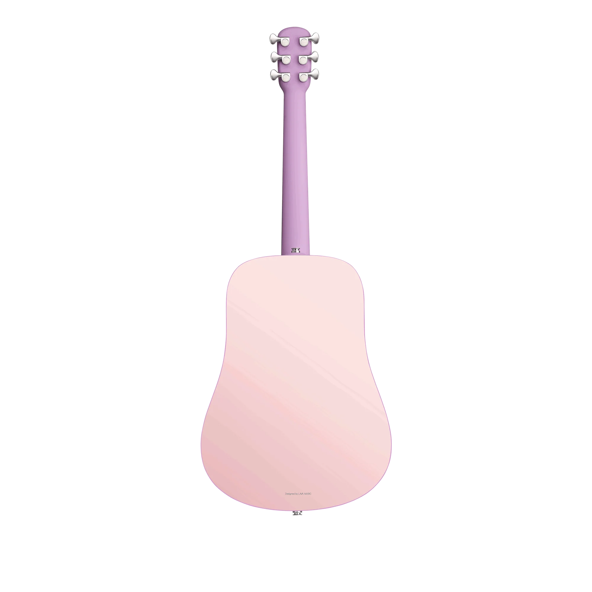 Lava Music BLUE-LAVA-PINK Blue Lava Touch 36" HPL Acoustic-Electric Smart Guitar w/ Lite Bag, Coral/Lavender - Image 2