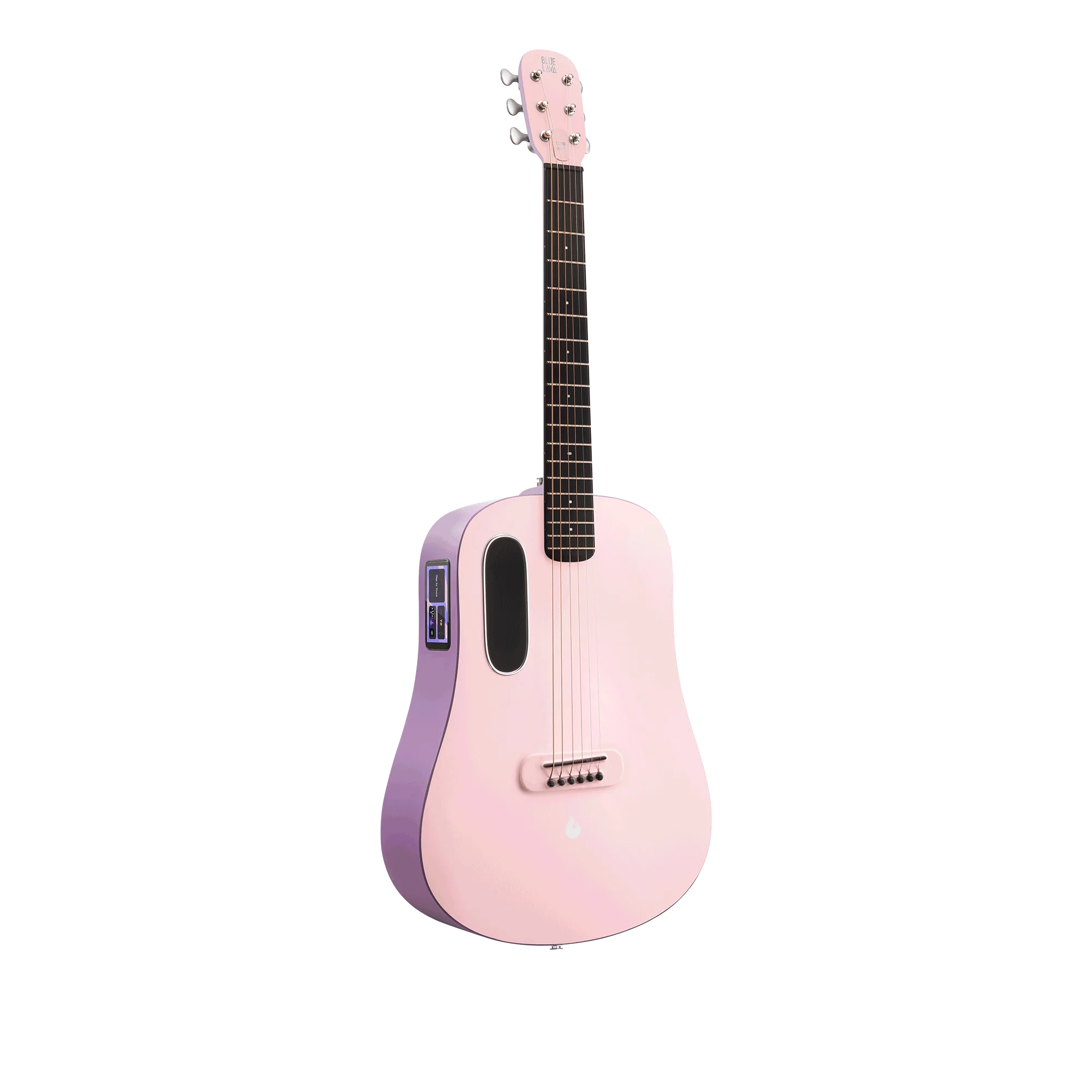 Lava Music BLUE-LAVA-PINK Blue Lava Touch 36" HPL Acoustic-Electric Smart Guitar w/ Lite Bag, Coral/Lavender - Image 4