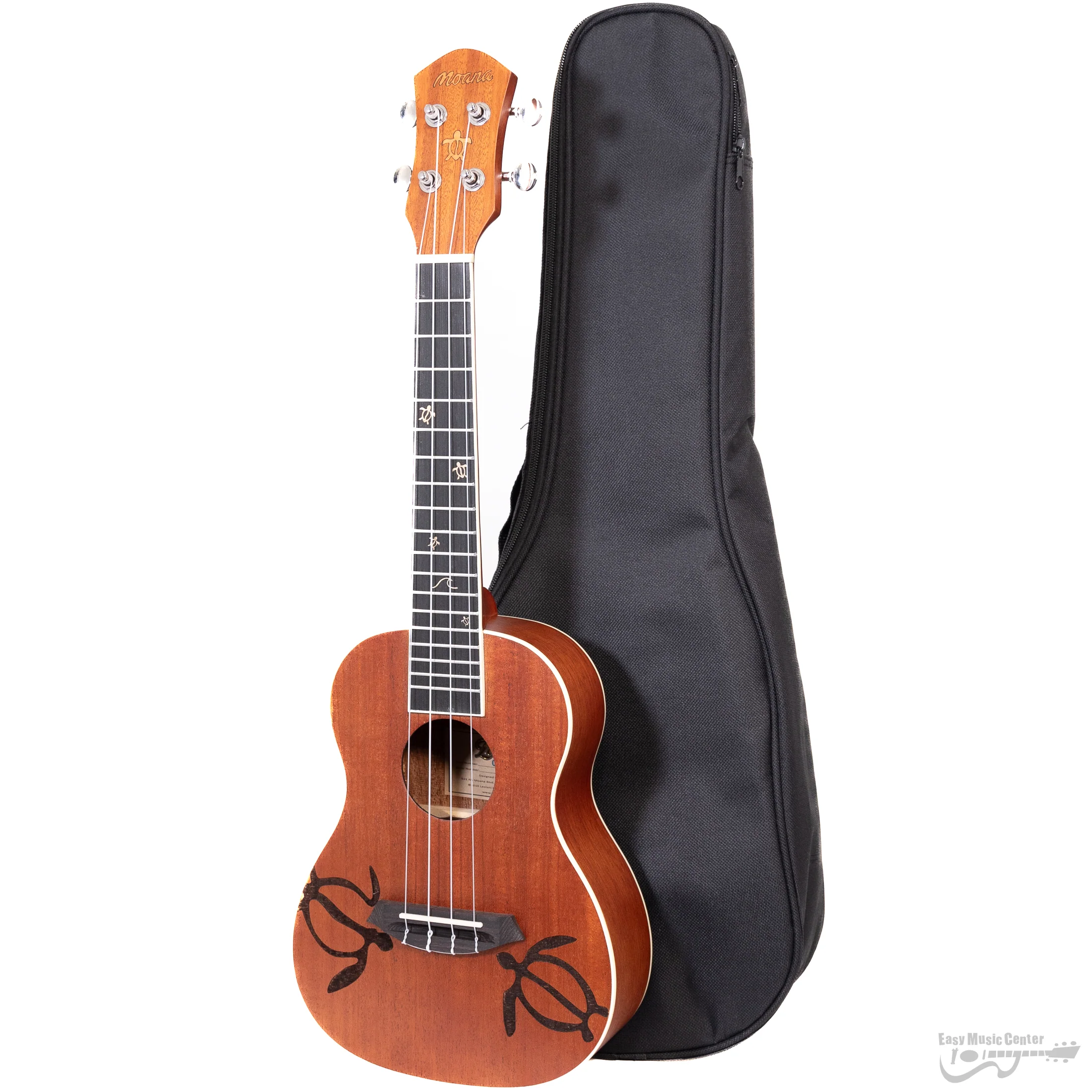 Leolani C-258 Moana Concert Ukulele, Turtle w/ Bag - Image 3