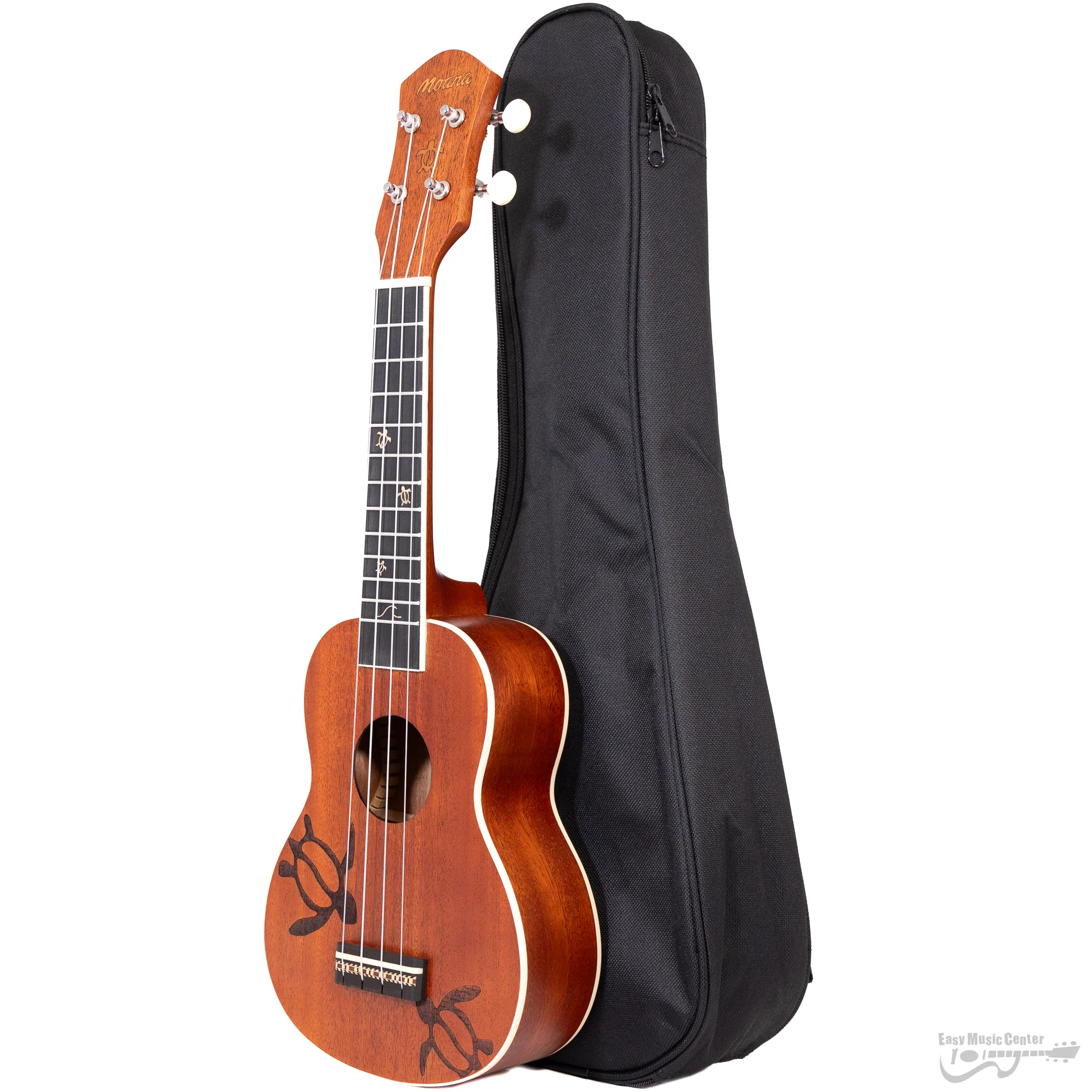 Leolani S-258 Moana Soprano Ukulele, Turtle w/ Bag - Image 3