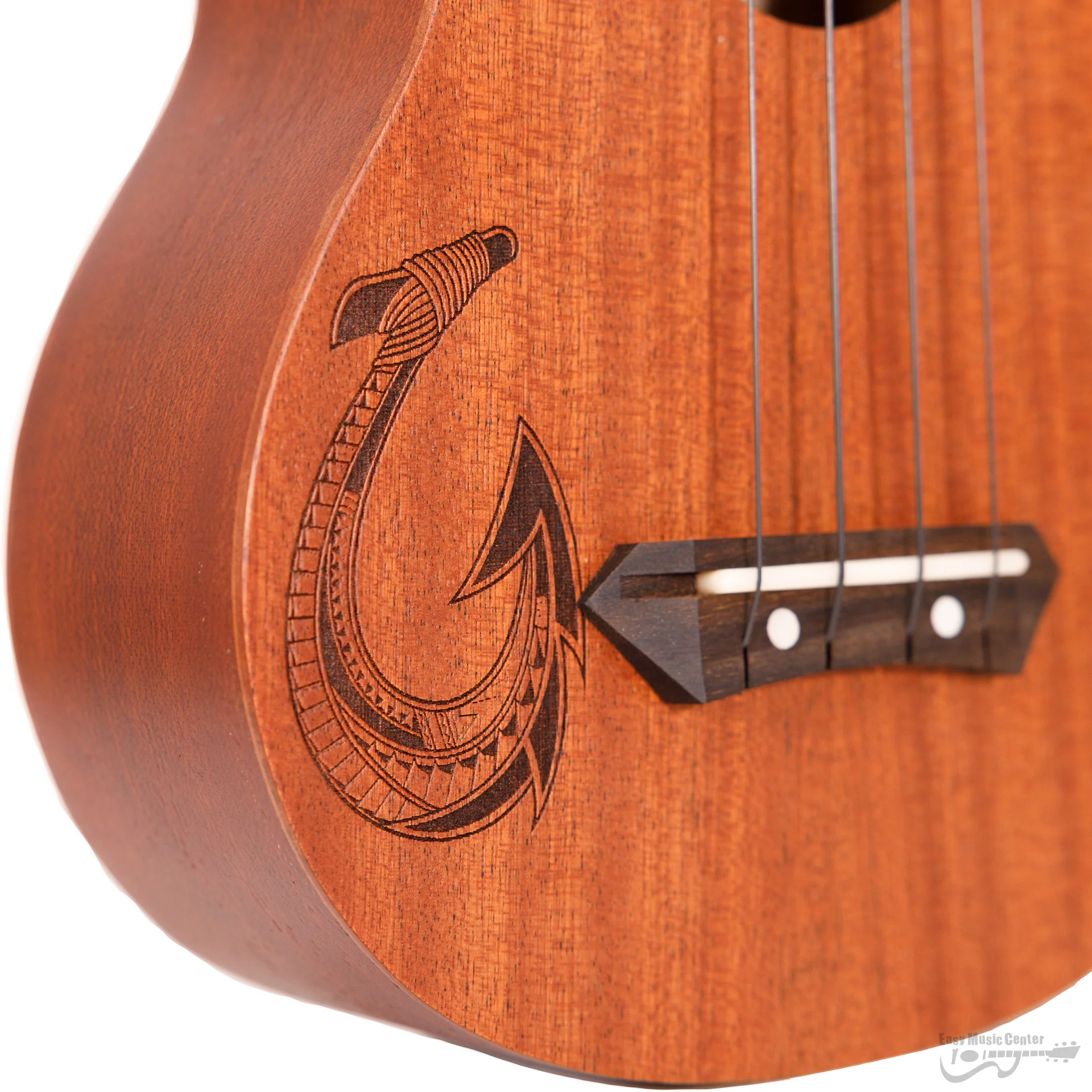 Leolani S12 Soprano Ukulele, Mahogany, Fish Hook w/Bag - Image 4