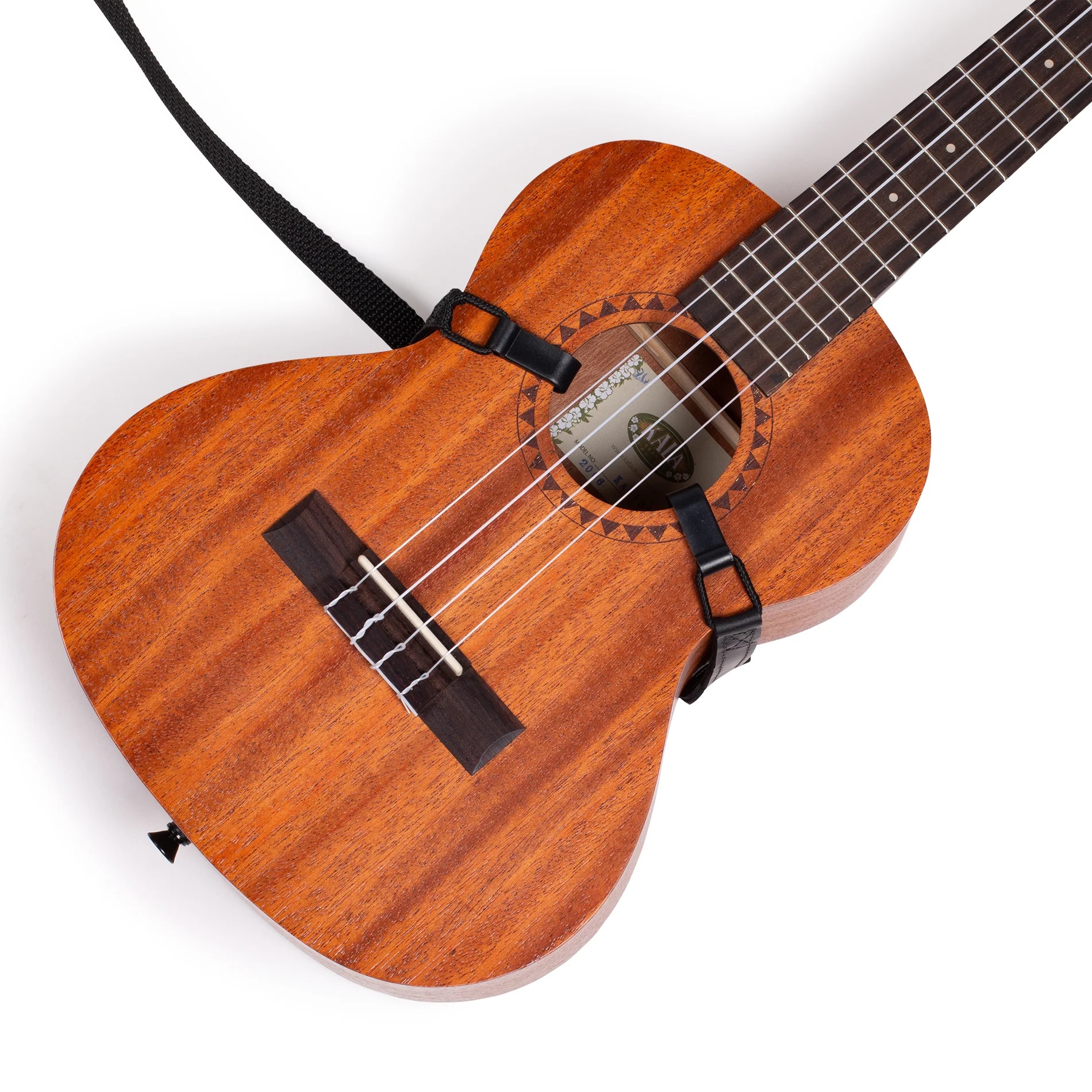Levy M19HOK-BLK 1" Double Hook Ukulele Strap, Black - Image 2