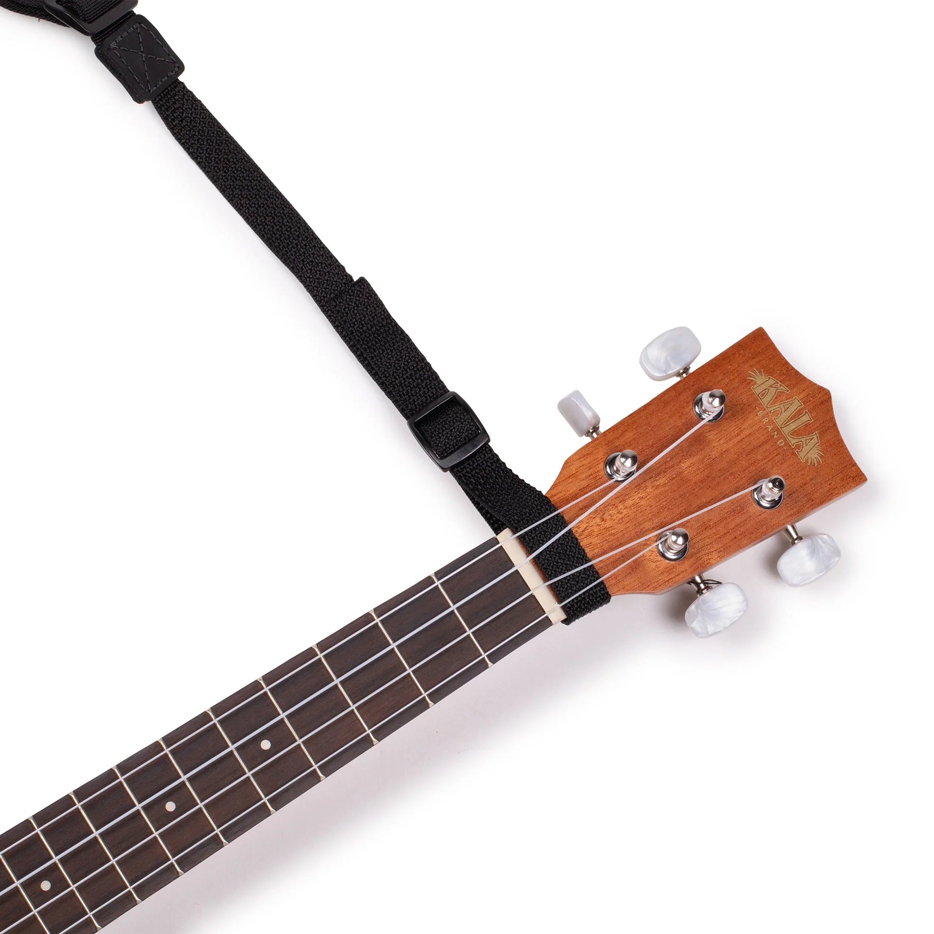 Levy M19HOK-BLK 1" Double Hook Ukulele Strap, Black - Image 3
