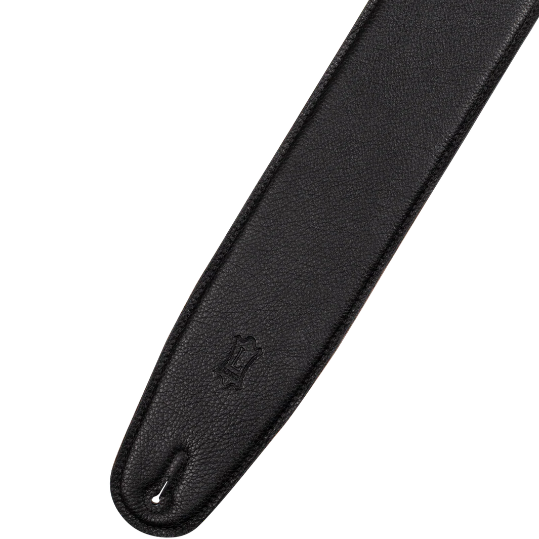 Levy MRH4GF-BLK 3.5" Right Height Leather Bass Strap, Black - Image 2