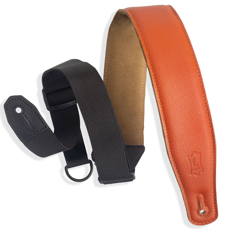 Levy MRHGS-ORG 2.5" Ergonomic Right Height Guitar Strap, Orange