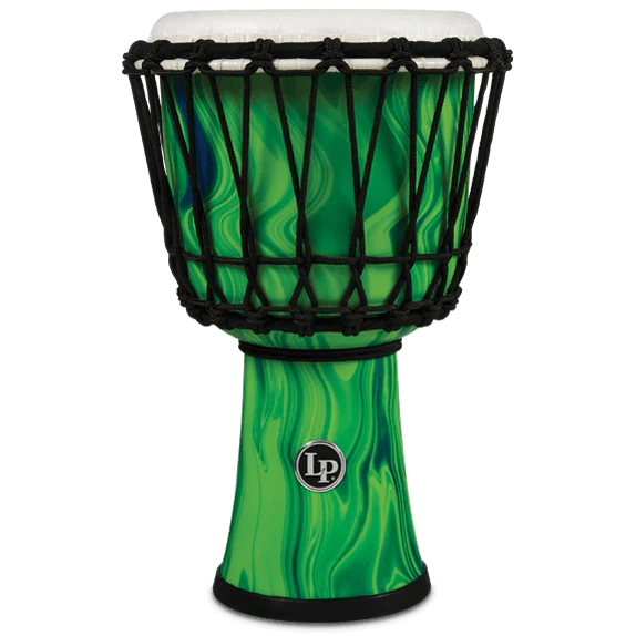 LP LP1607GM 7" Rope Circle Djembe Green Marble