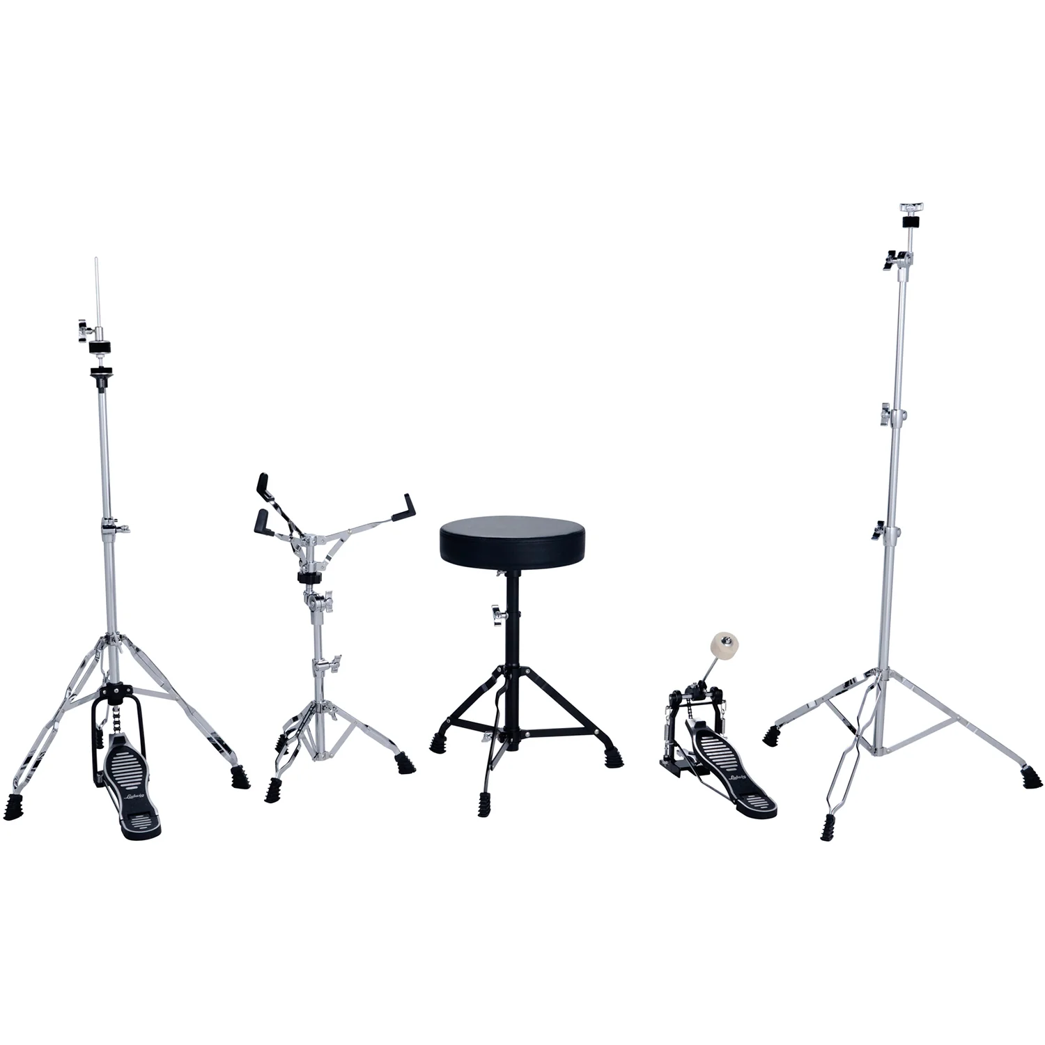Ludwig LC19019 Accent Fuse Drumset, 5pc Kit w/ Hardware, NO CYM, - 20, 10, 12, 14, 14s - Blue Sparkle - Image 3