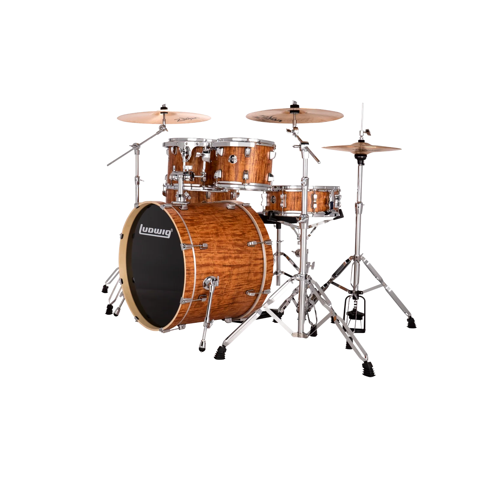 Ludwig LE522010 Evolution 5pc Full Kit w/ Hardware - 22, 10, 12, 16, 14s - Cherry - Image 2