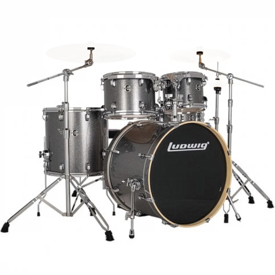 Ludwig LE522028NC Evolution 5pc Full Kit w/ Hardware, NO CYM, - 22, 10, 12, 16, 14s - Platinum