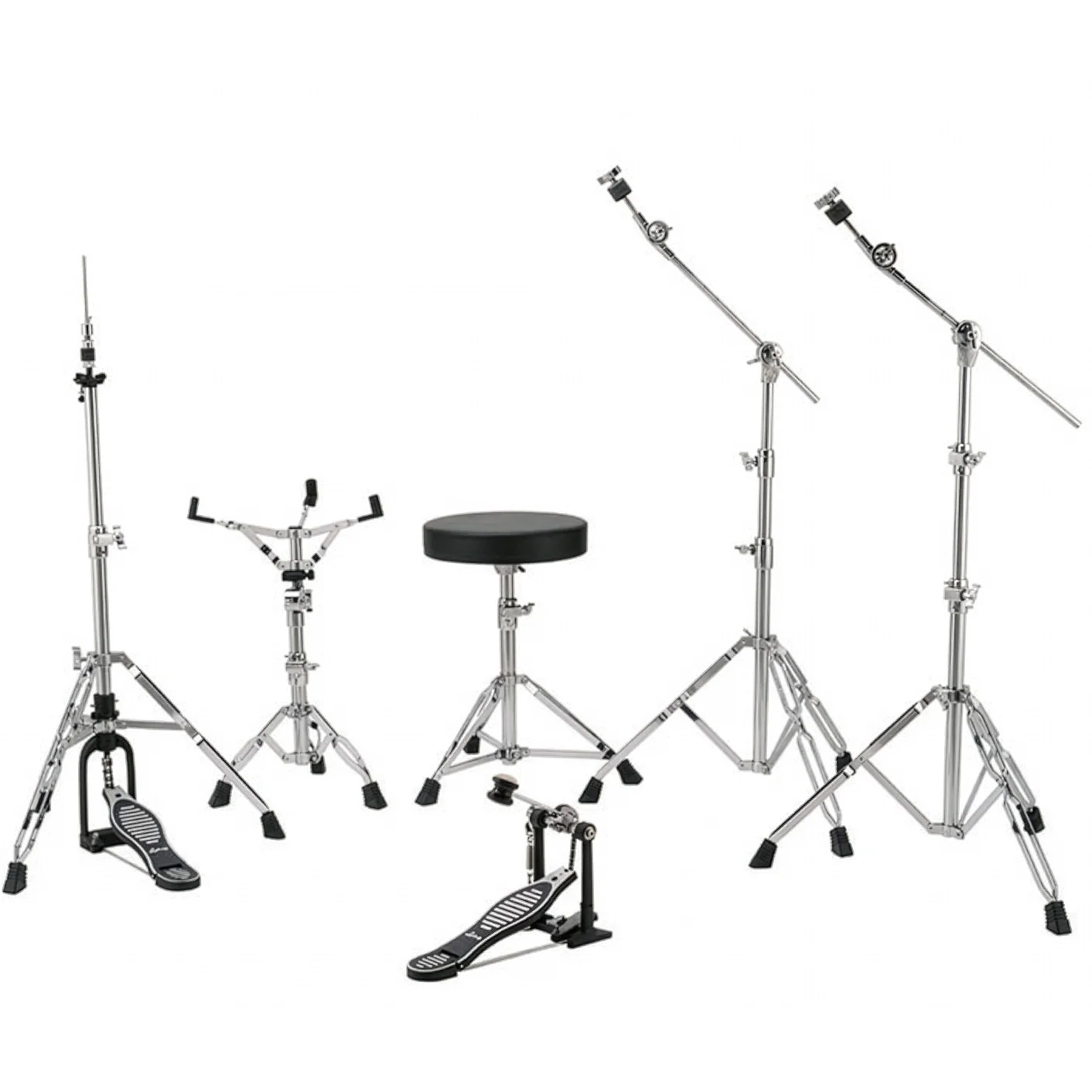 Ludwig LE522028NC Evolution 5pc Full Kit w/ Hardware, NO CYM, - 22, 10, 12, 16, 14s - Platinum - Image 3