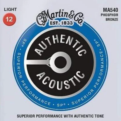Martin MA540 SP Authentic PB Light Guitar Strings, 12-56