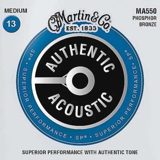 Martin MA550 SP Authentic PB Medium Guitar Strings, 13-56