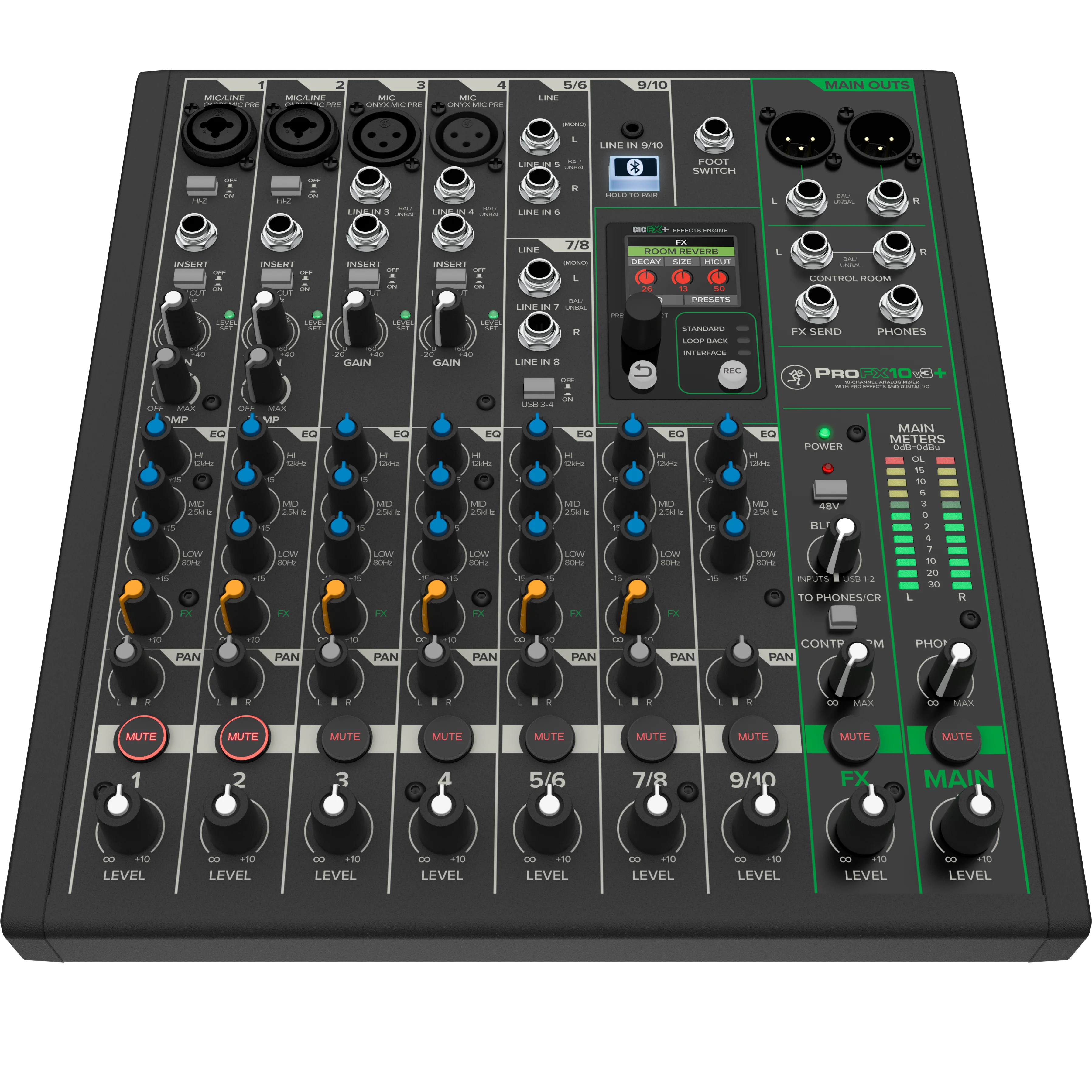 Mackie PROFX10V3+ 10-Channel Analog Mixer w/ Enhanced FX, USB Recording, and BT - Image 2