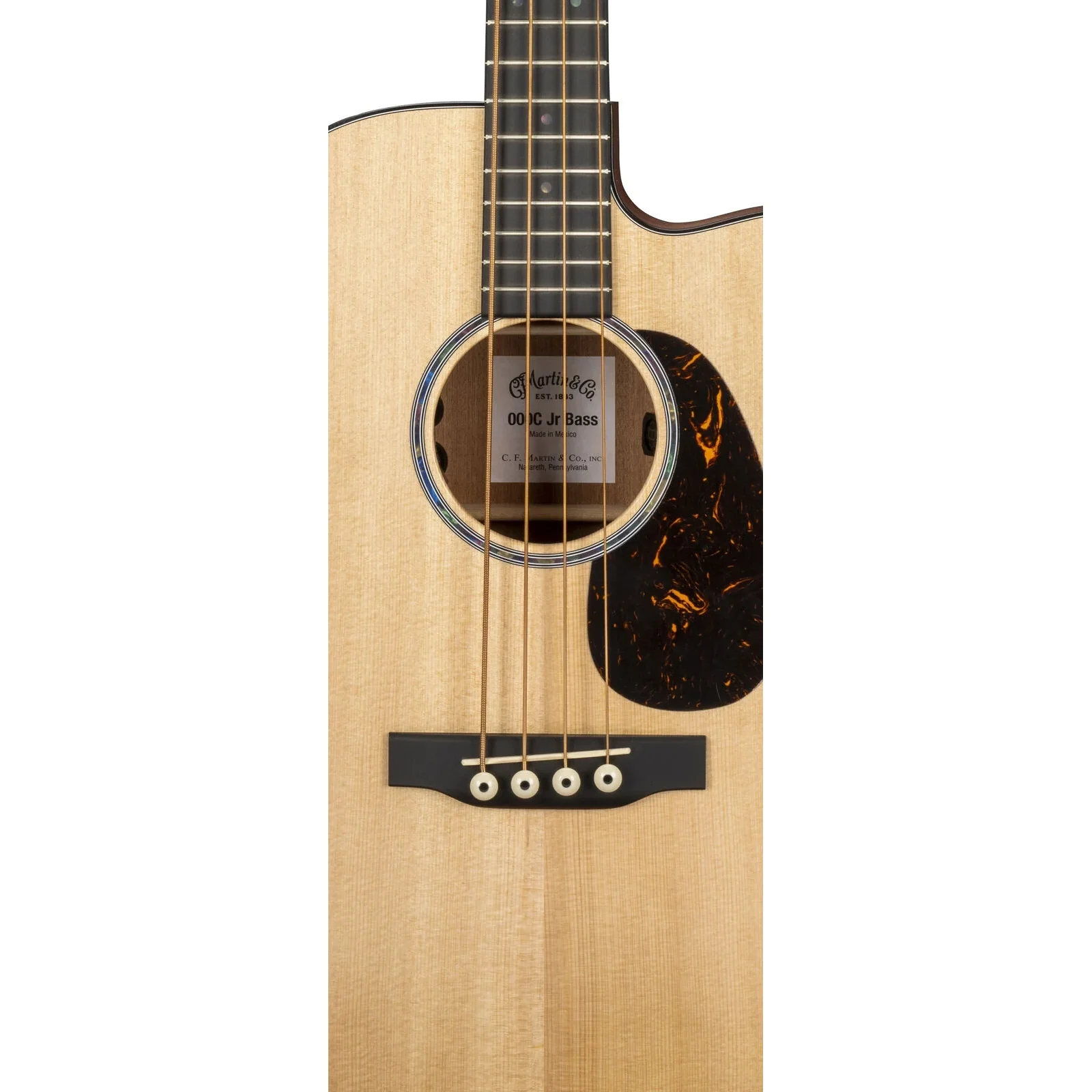 Martin 000CJR-E-BASS-BURST Junior Series 000 Bass w/Electronics, Sapele Top/b/s, Burst - Image 3