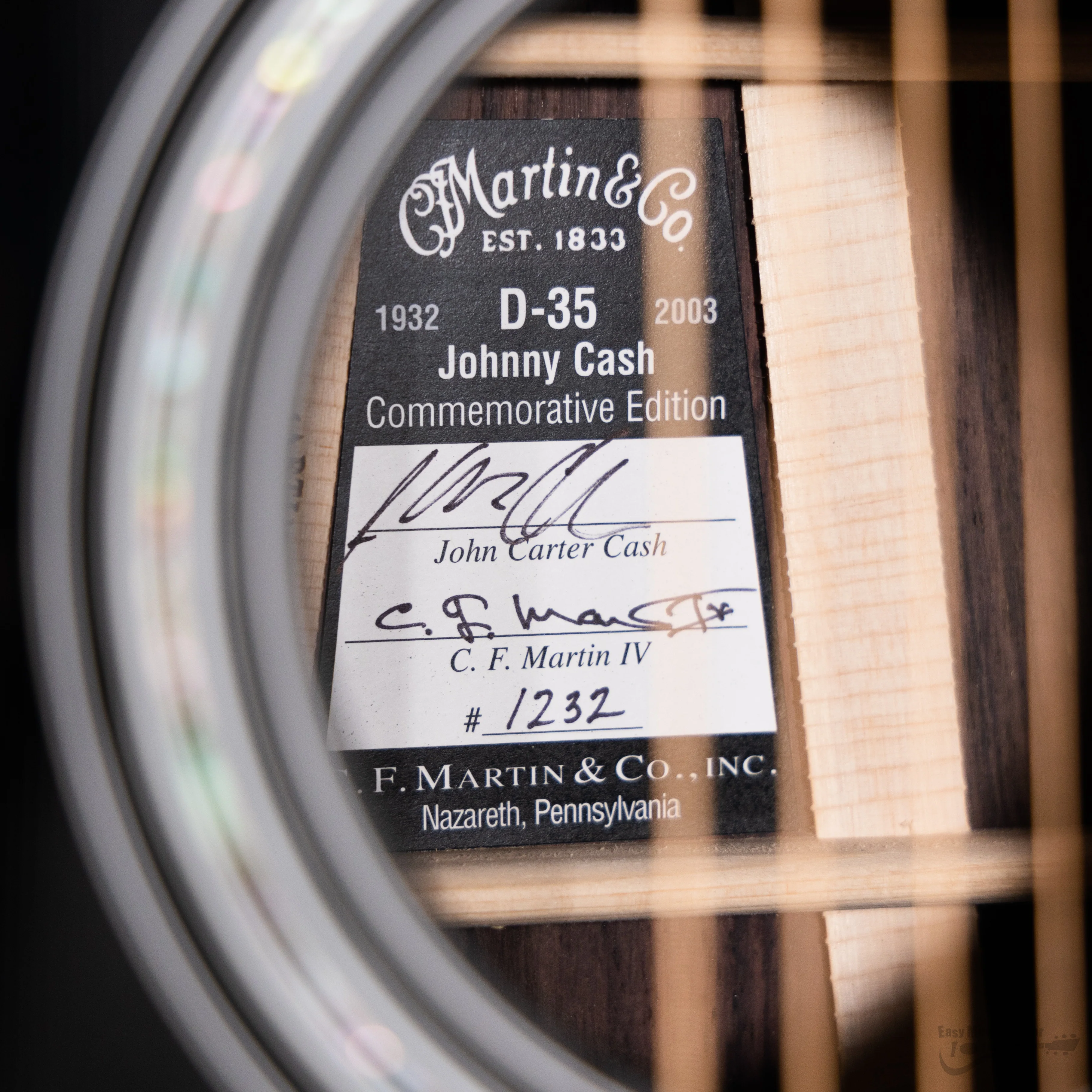 Martin D-35-JOHNNYCASH Johnny Cash Signature Acoustic Guitar (#2605691) - Image 12