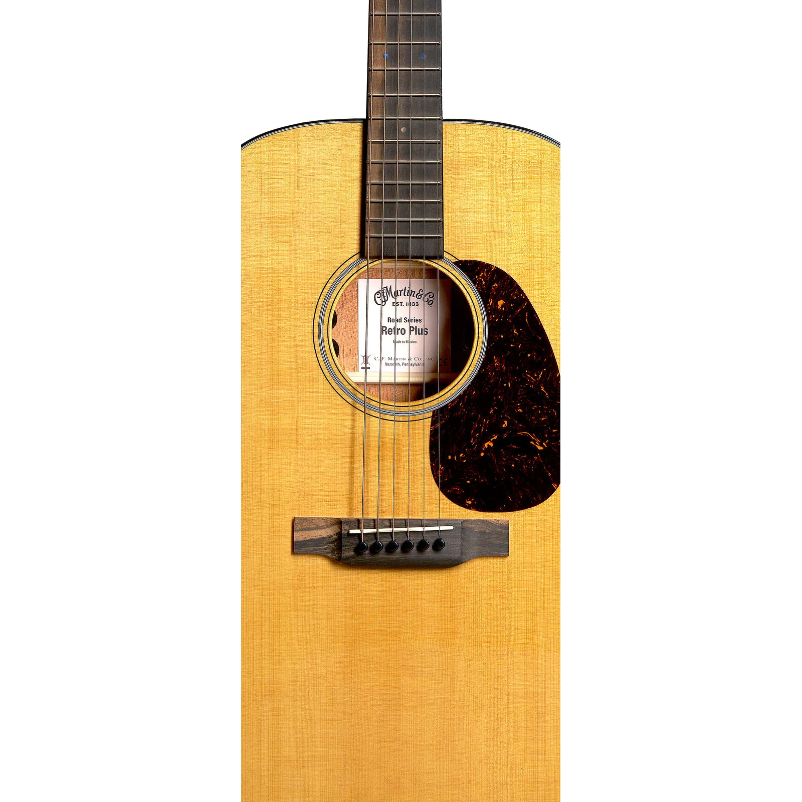 Martin DE-RETRO-PLUS Dreadnought Acoustic Guitar w/ Electronics, Torrefied Spruce Top, Mah b/s - Image 3