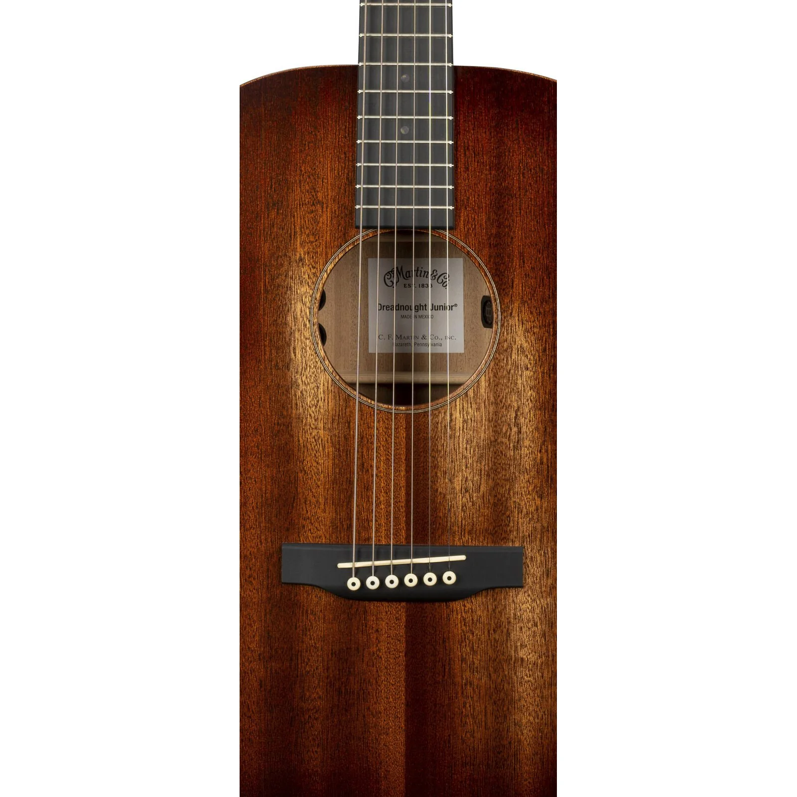 Martin DJR-E-STMSTR Junior Series Dreadnought Guitar w/ Electronics, Sapele Top/b/s, Satin StreetMaster - Image 3