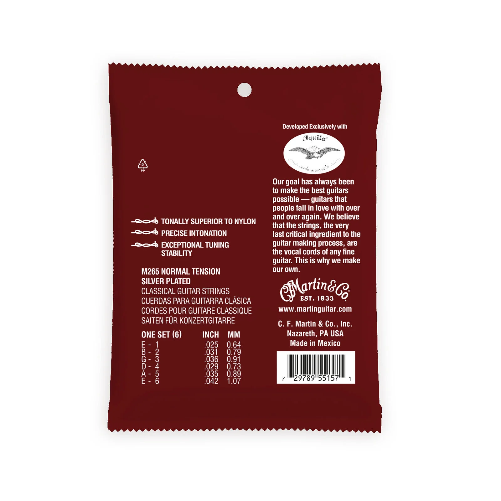 Martin M265 Premium Classical Guitar Strings, Normal Tension - Image 2