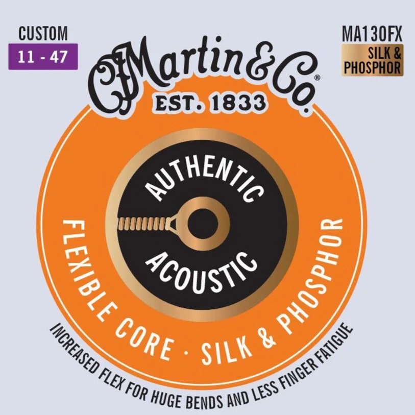 Martin MA130FX Authentic Flexible Core, Silk & Phosphor, 11.5 - 47.0