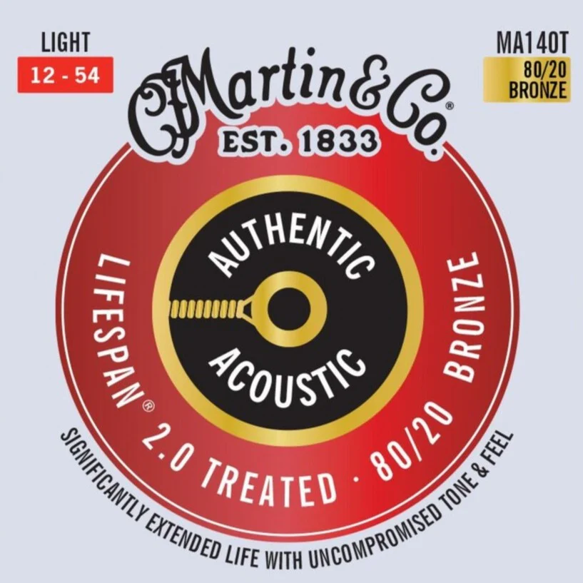 Martin MA140T SP Authentic, 80/20, Treated, Light  12-54