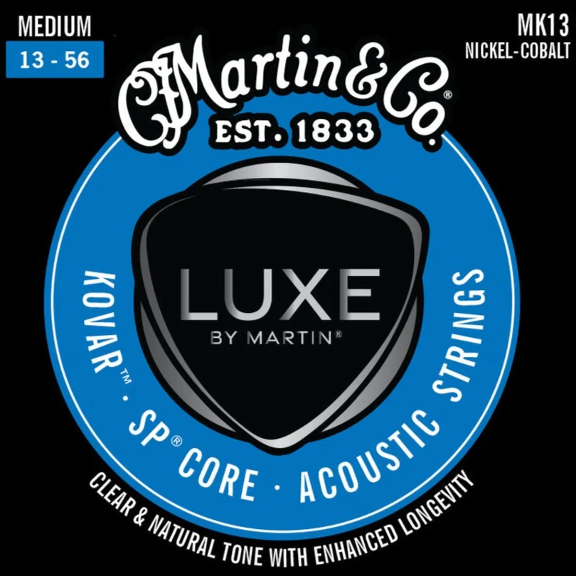 Martin MK13 Luxe Kovar Acoustic Strings, Medium, 13-56