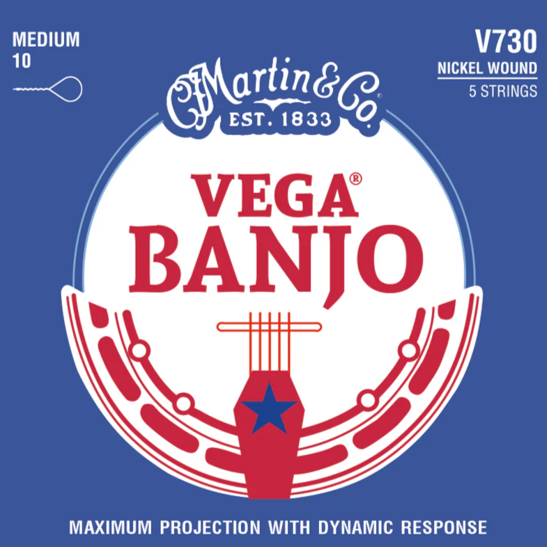 Martin V730 Strings,Vega Banjo 730,5 Str,Med