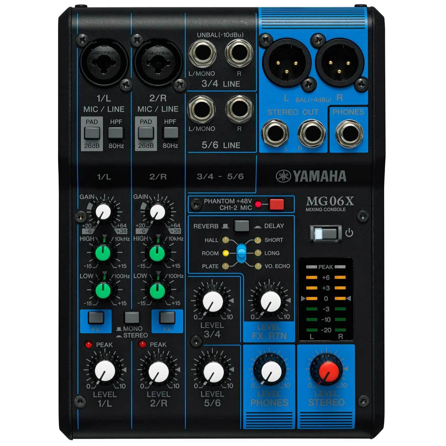 Yamaha MG06X 6-Input Compact Stereo Mixer with Effects