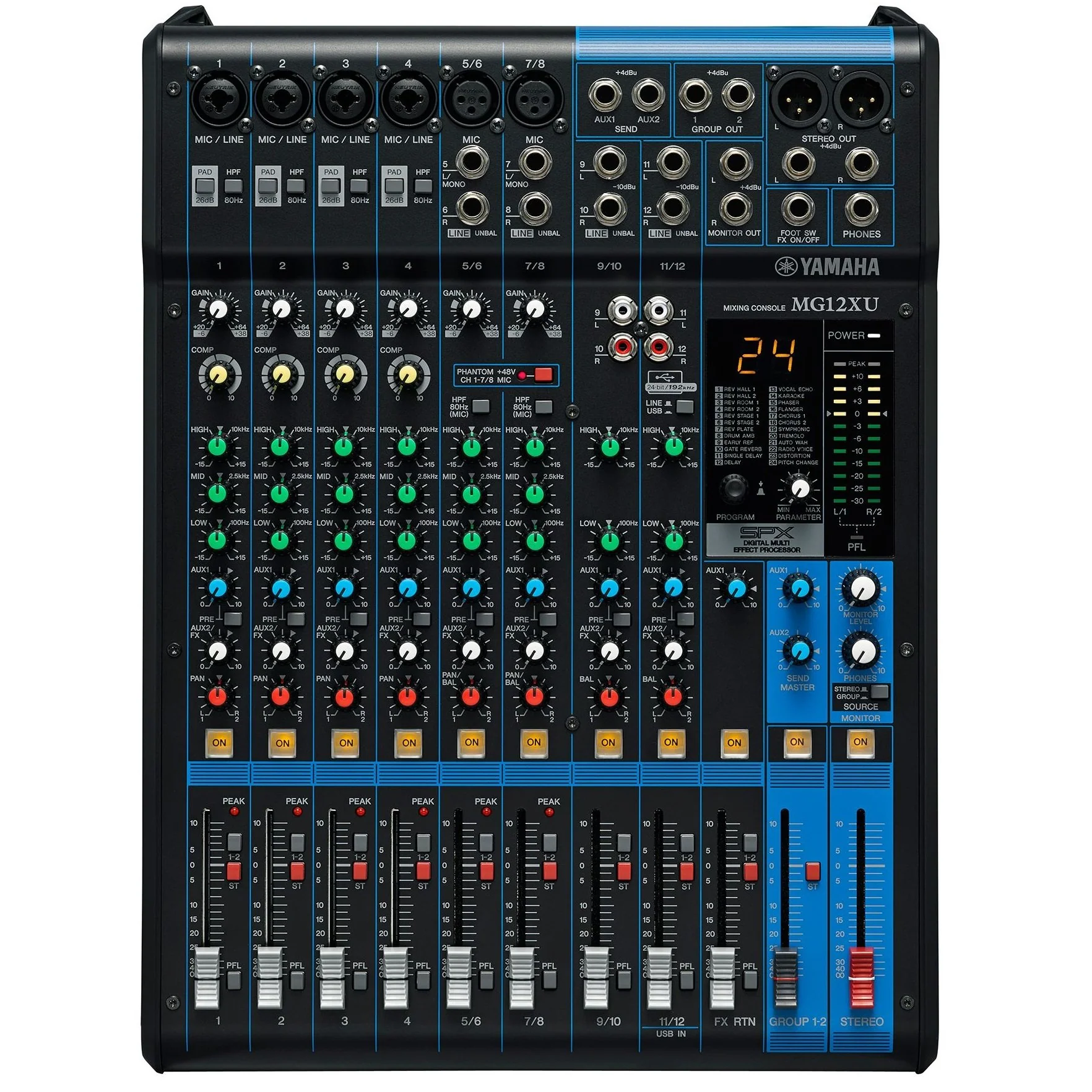 Yamaha MG12XU 12-Input 4-Bus Mixer with Effects