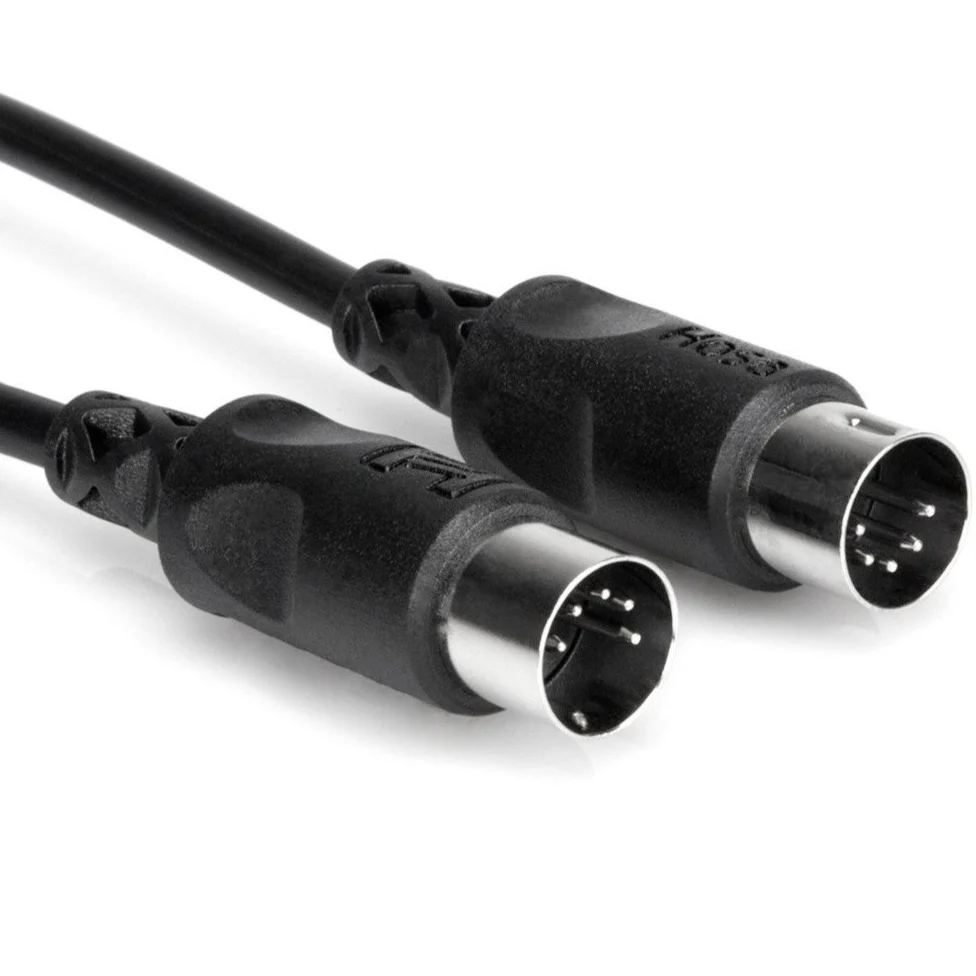 Hosa MID-305BK MIDI Cable, 5-pin DIN to Same, 5 ft (Loc:5D)