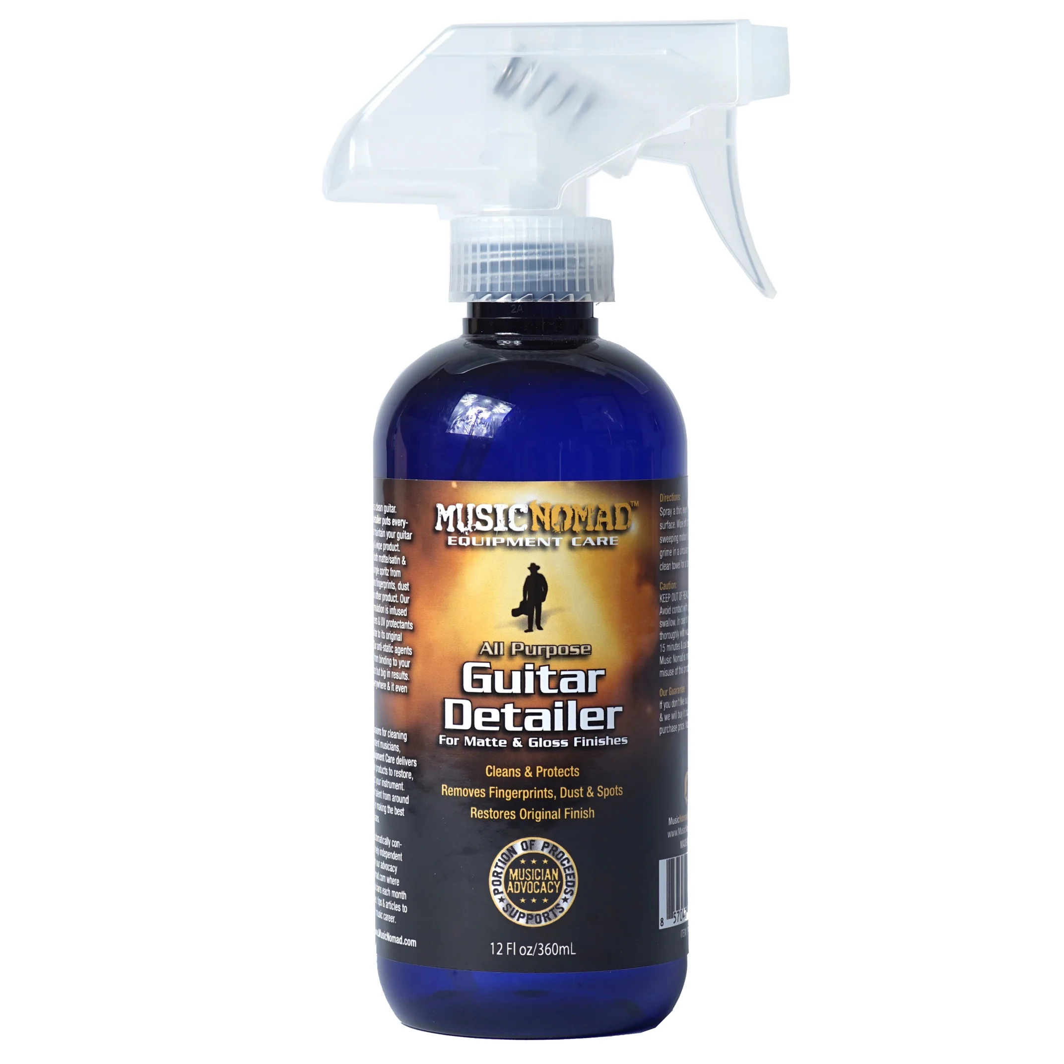 Music Nomad MN152 Guitar Detailer 12oz. Tech Size - Matte & Gloss Cleaner
