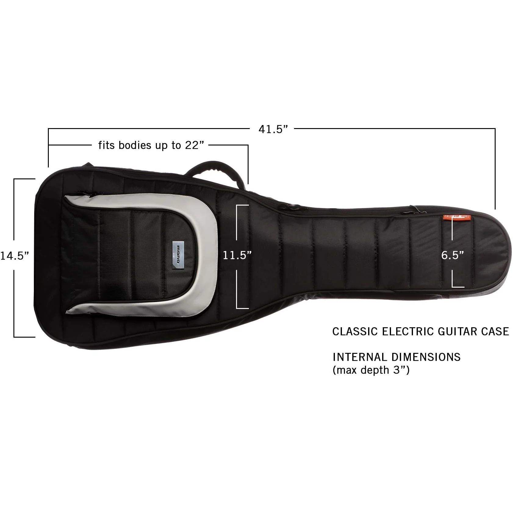 MONO M80-EG-BLK Classic Electric Guitar Case, Black - Image 5
