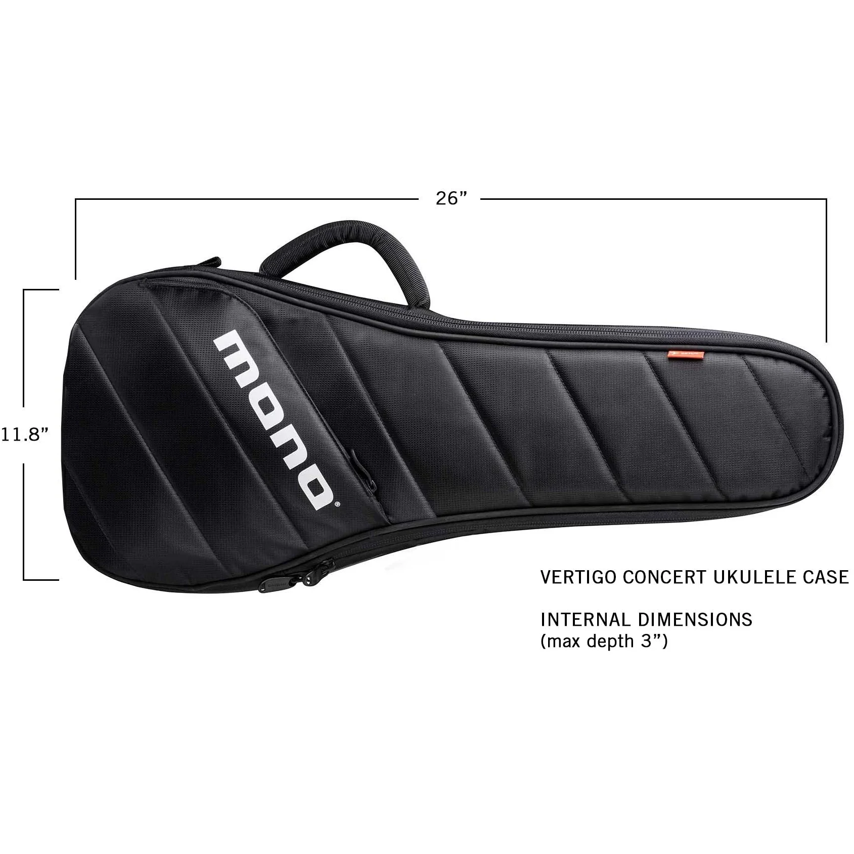 MONO M80-VUC-BLK Vertigo Concert Ukulele Case, Black - Image 4