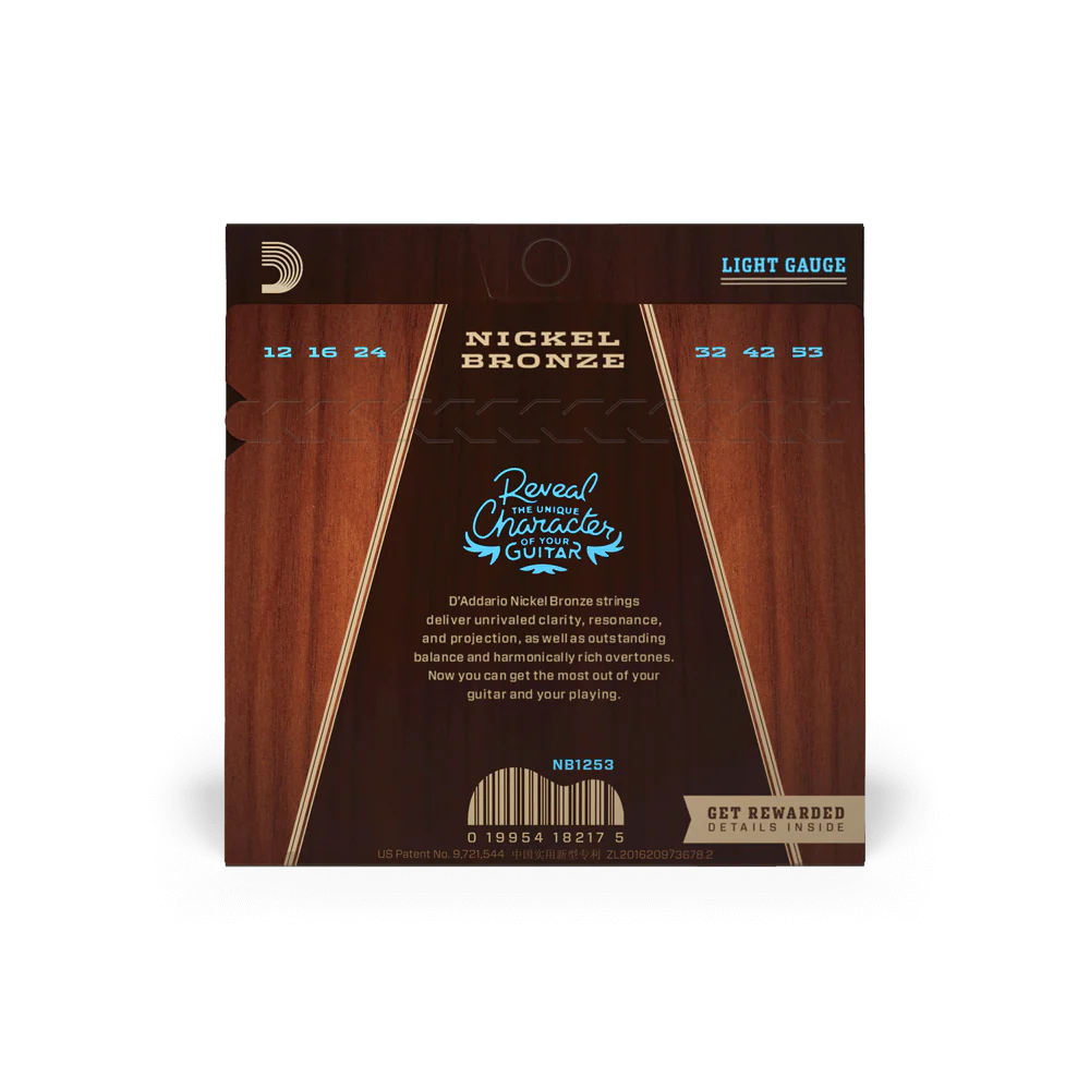 D'Addario NB1253 Nickel Bronze Light 12-53 - Image 2