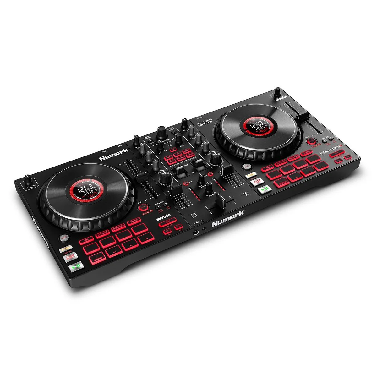 Numark MIXTRACKPLATFX 4-Deck DJ Controller & BRLDIGITALXLE Soft Case Bundle - Image 3