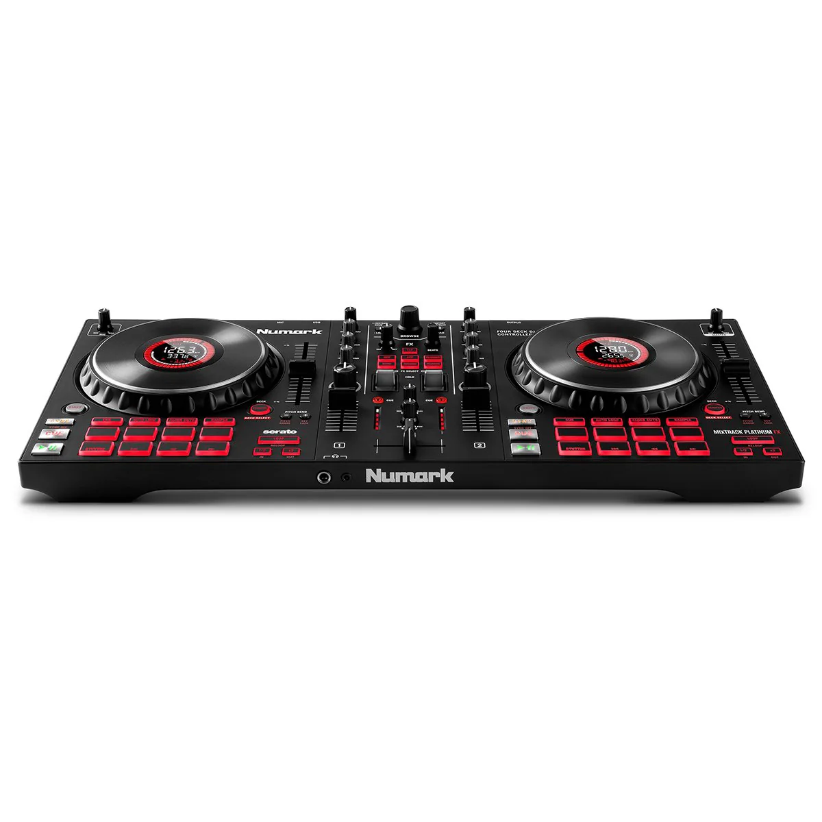 Numark MIXTRACKPLATFX 4-Deck DJ Controller with Jog Wheel Displays - Image 3