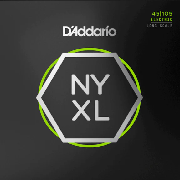 D'Addario NYXL45105 Nickel Wound Bass Guitar Strings, Light Top / Med Bottom, 45-105, Long Scale