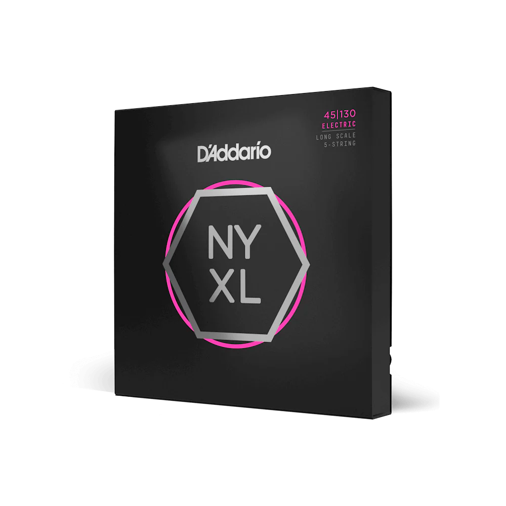D'Addario NYXL45130 Nickel Wound Bass Guitar Strings, 5-string Regular Light, 45-130, Long Scale - Image 4
