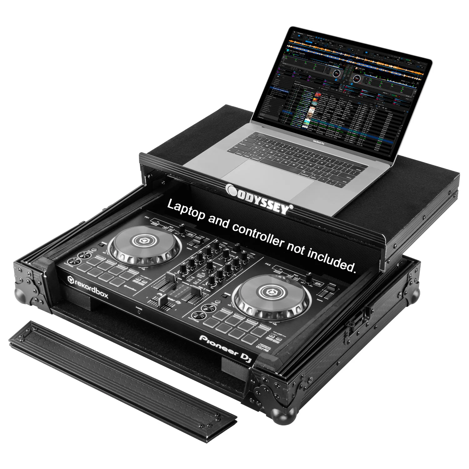 Odyssey 810165 Industrial Board Glide Style Case - Fits DDJ-SB3, DDJ-400; 24.75" W 18.75" D 9.25" H