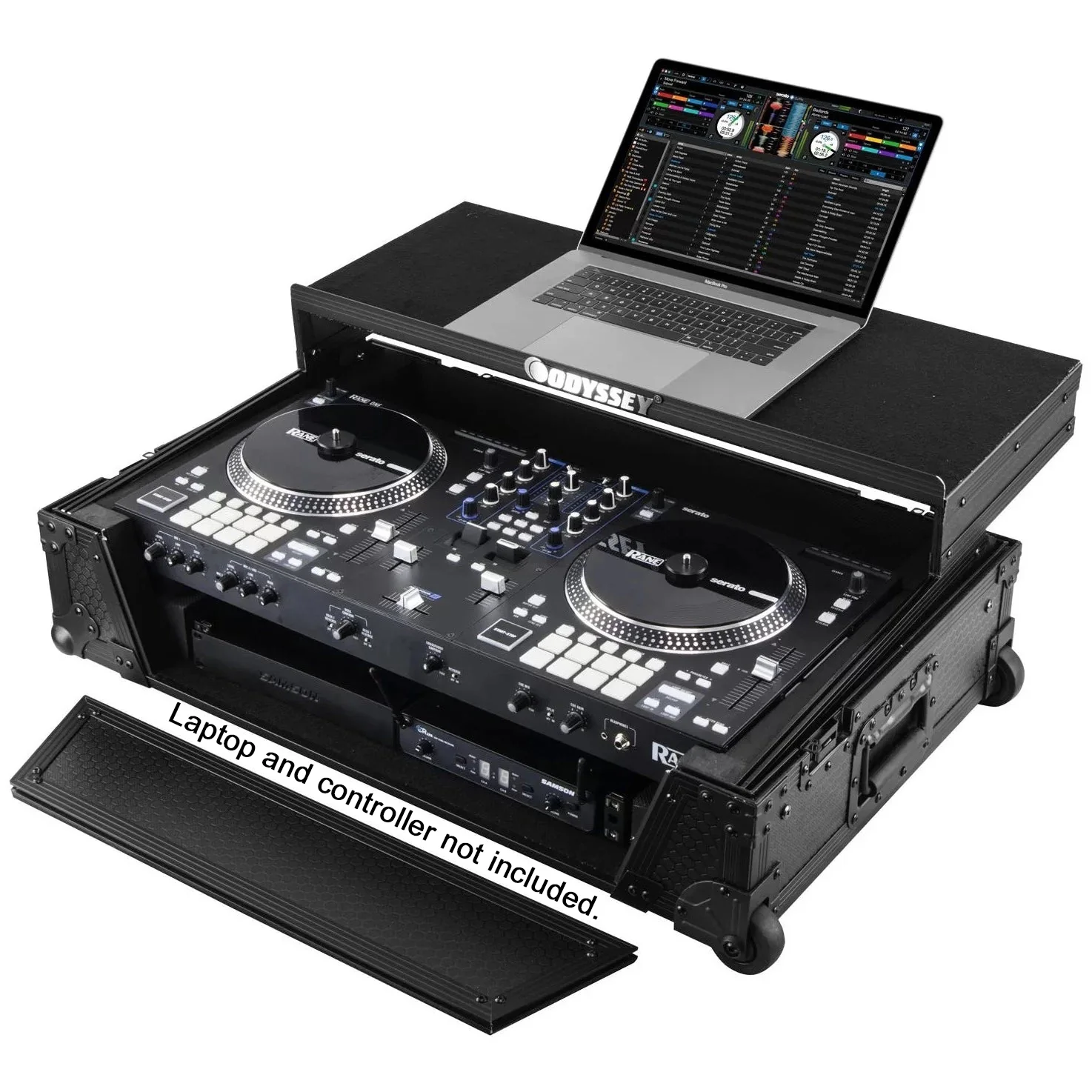 Odyssey 810264 Industrial Board Glide Style 1U Case w/ Wheels - Custom Fit for Rane ONE; 32" W 20.25" D 13" H